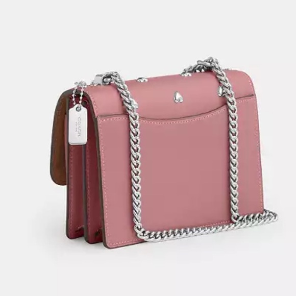 Coach Mini Klare Crossbody Bag With Heart Rivets - Peony / Silver - Picture 2 of 6